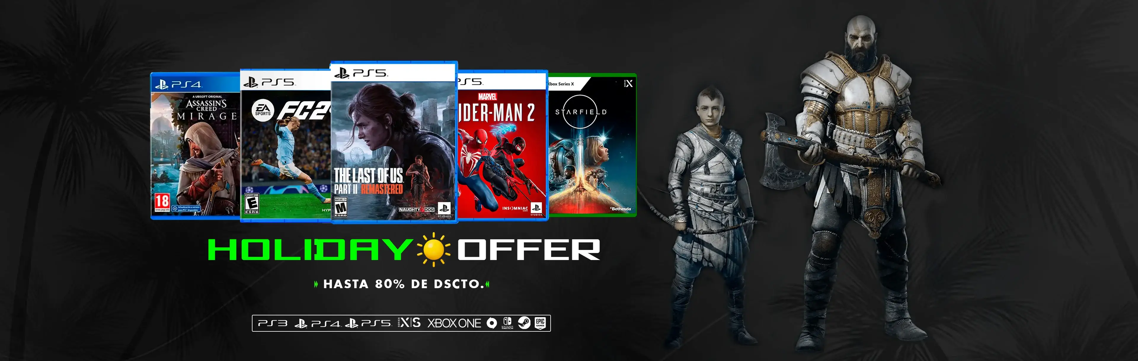 3 juegos en 1 God Of War mas The Last Of Us Part II mas Red Dead Redemption  2 PS5, Juegos Digitales México