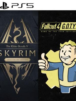 Skyrim Anniversary Edition mas Fallout 4 GOTY Bundle PS5